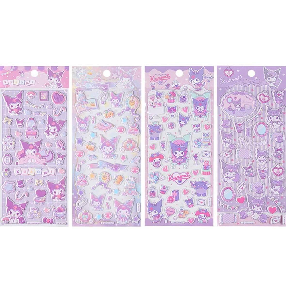 Kuromi 3D Puffy Sticker Assortment Sweet Kitty, The Anime Store